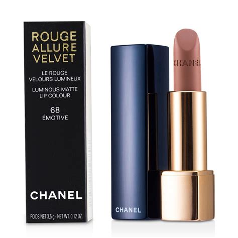 chanel rouge allure velvet 68 emotive|rouge allure velvet shades.